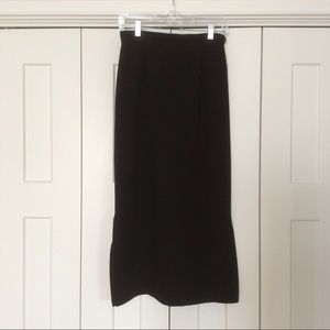 Nordstrom Black Full Length Skirt w/ Slits Size 6